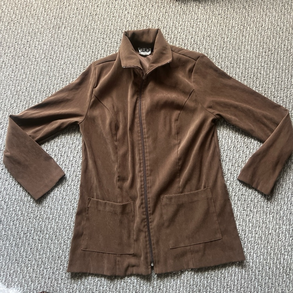 Brown Zip Up Light Weight Jacket